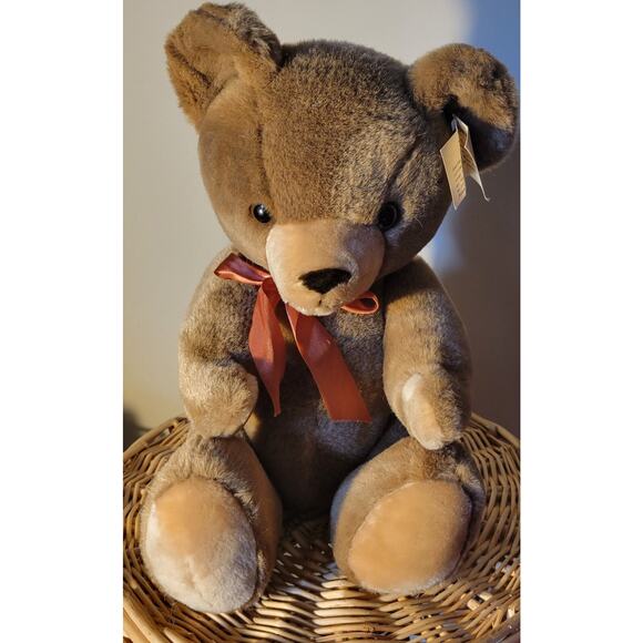 Vintage Teddy Bear Brown The Broadway Your Neighborhood Store With Tag Jointed - Picture 3 of 6